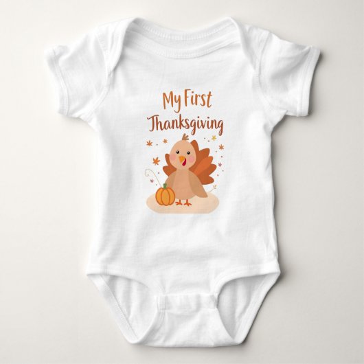 My First Thanksgiving Turkey combinaison Romper (Voorkant)