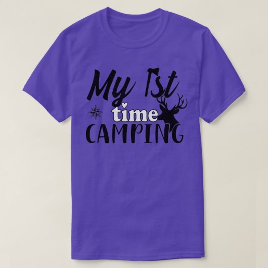My First time Camping 1st Time Camping T-shirt (Design voorkant)