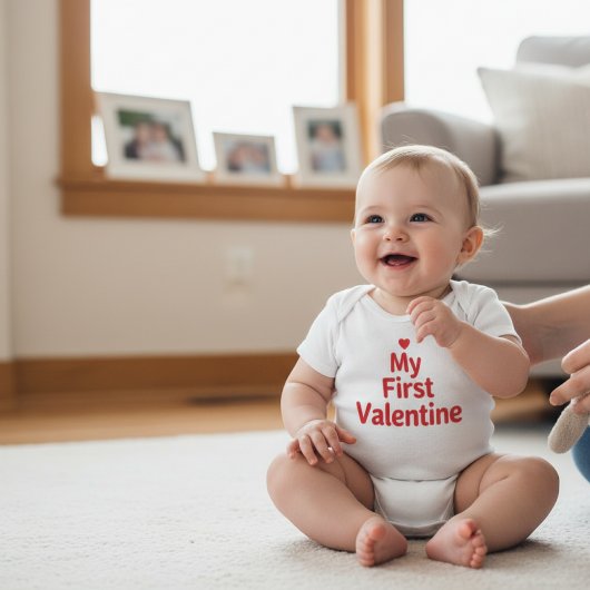 My First Valentine Sweet Valentine's Day Outfit Romper