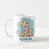 "My First Year AdBy Baby Milestone Teddy Bear Koffiemok (Links)