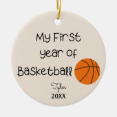 My First Year of Basketball Ornament (Voorkant)