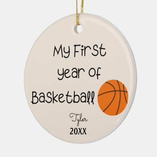 My First Year of Basketball Ornament (Links)
