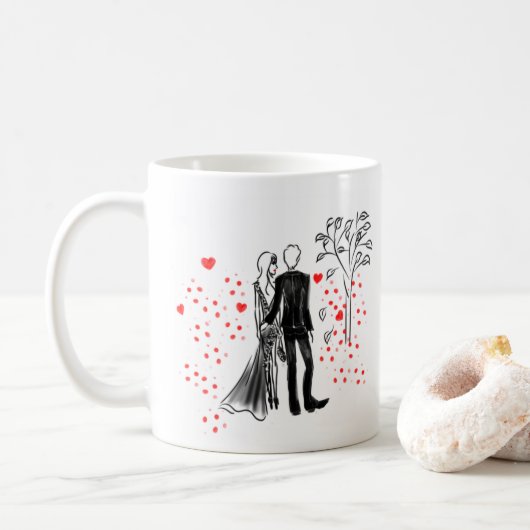 My Forever Love, Couple Art Classic Mok (Met donut)