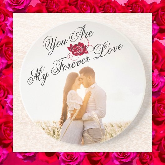 My Forever Love Red Rose Elegant Decor Zandsteen Zandsteen Onderzetter
