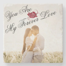 "My Forever Love" Red Rose Elegant Fotomarmer