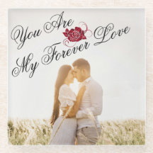 "My Forever Love" Red Rose Unieke Elegante Foto