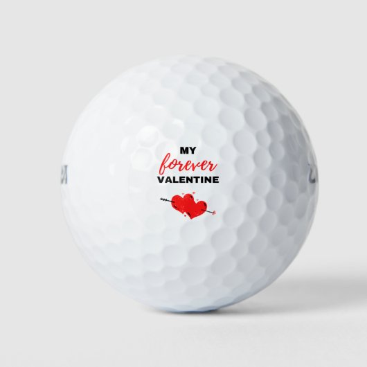 My Forever Valentijn Black Golfballen (Voorkant)