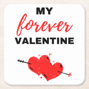My Forever Valentijn Black Kartonnen Onderzetters