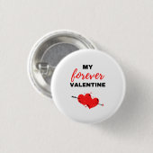 My Forever Valentijn Black Ronde Button 3,2 Cm (Voorkant /achterkant)