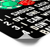 My Four Gambling Moods Funny Casino Gambler Quote  Poster (Hoek)