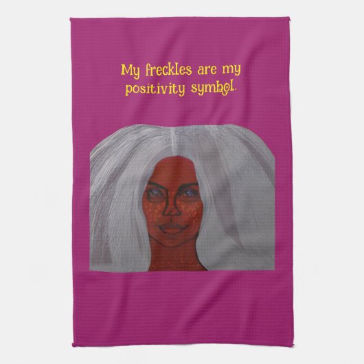 My Freckles Are My Positivity Symbol Kitchen Towel Theedoek (Verticaal)