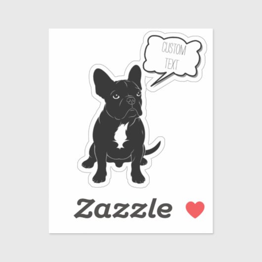 My Frenchie's Shout Out: gepersonaliseerde hondenl Sticker (Vel)