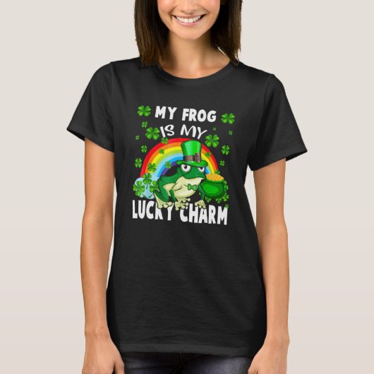 My Frog Is My Lucky Charm Happy St Patricks Day T-shirt (Voorkant)
