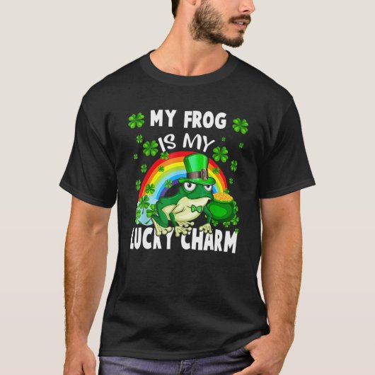 My Frog Is My Lucky Charm Happy St Patricks Day T-shirt (Voorkant)