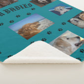 My Fur Babies Turquoise 8 foto's Sherpa Deken (3/4)