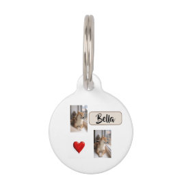 My Furry Friend – Round Dog Photo Tag with Name Huisdierpenning
