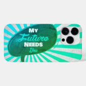 My Future Needs You - Funky Blue Edition iPhone Hoesje (Achterkant horizontaal)