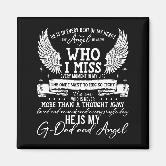My G-dad Is My Guardian Angel In Heaven, Grief To  Magneet (Voorkant)