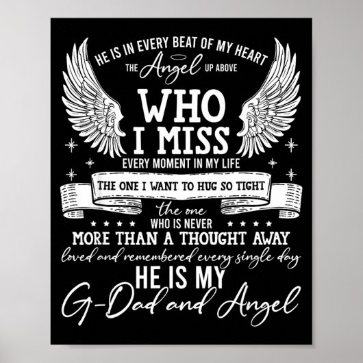My G-dad Is My Guardian Angel In Heaven, Grief To  Poster (Voorkant)