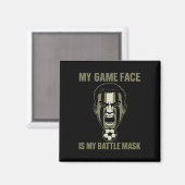 My Game Face Is My Byttle Mask Soccer Fan Camo Gra Magneet (Voorkant / Achterkant)