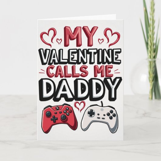 My Gamer Daddy Valentine Card Kaart (Voorkant)
