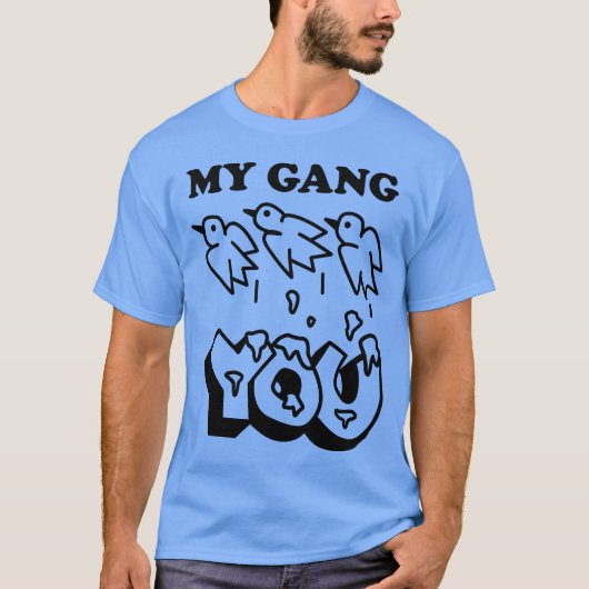 MY GANG vs YOU retro T-shirt (Voorkant)