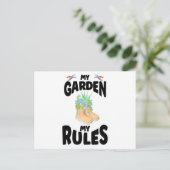 My Garden My Rules Rubber Boots Garden Briefkaart (Staand voorkant)