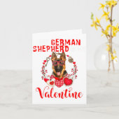 My German Shepherd Is My Valentine Funny Dog Lover Kaart (Gele Bloem)