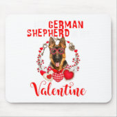 My German Shepherd Is My Valentine Funny Dog Lover Muismat (Voorkant)