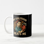 My Girlfriend Beats Me Retro Funny Men Couple Love Koffiemok (Links)