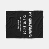 My Girlfriend Is The And Yes She Bought Me This  Fleece Deken (Voorkant (Horizontaal))