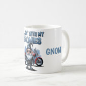 My Gnomies Funny Motorcycle Gnome Coffee Mug Koffiemok (Voorkant rechts)