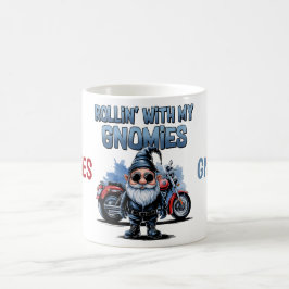 My Gnomies Funny Motorcycle Gnome Coffee Mug Koffiemok