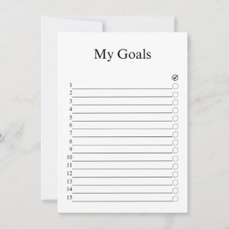 My Goals Notitiekaartje