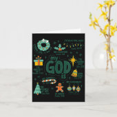 My God Is Christmas Jesus Is The Reason Faith Chri Kaart (Gele Bloem)