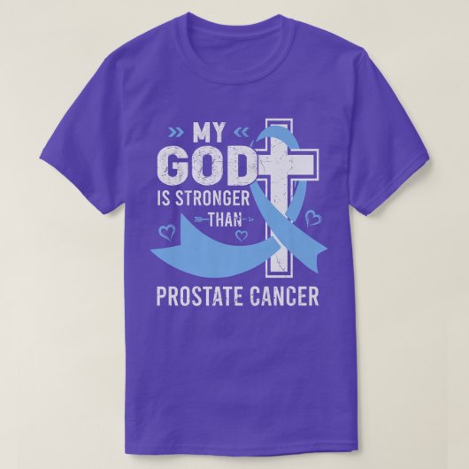 My God Is Stronger Than Prostate Cancer Awareness T-shirt (Design voorkant)