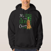 My Golden Retriever Is My Lucky Charm Funny St Pat Hoodie (Voorkant)