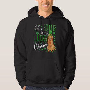 My Golden Retriever Is My Lucky Charm Funny St Pat Hoodie