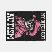 My Got Autism Funny Skeleton Me Autistisch Fleece Deken (Voorkant (Horizontaal))