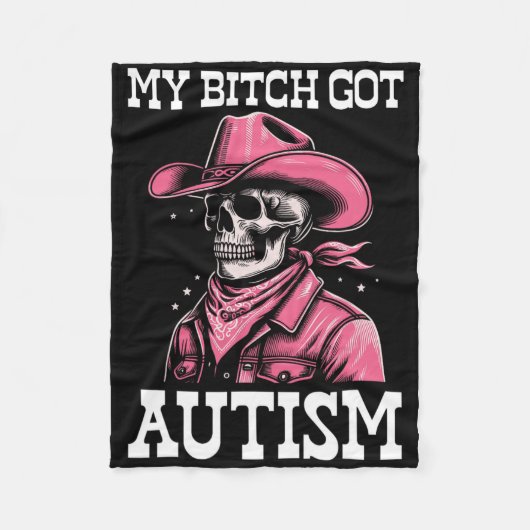 My Got Autism Funny Skeleton Me Autistisch Fleece Deken (Voorkant)