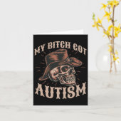 My Got Autism Funny Skeleton Meme Autistisch 1 Kaart (Gele Bloem)