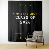 My Grad Era Class of 2026 Photo Backdrop Wandkleed (In situ)