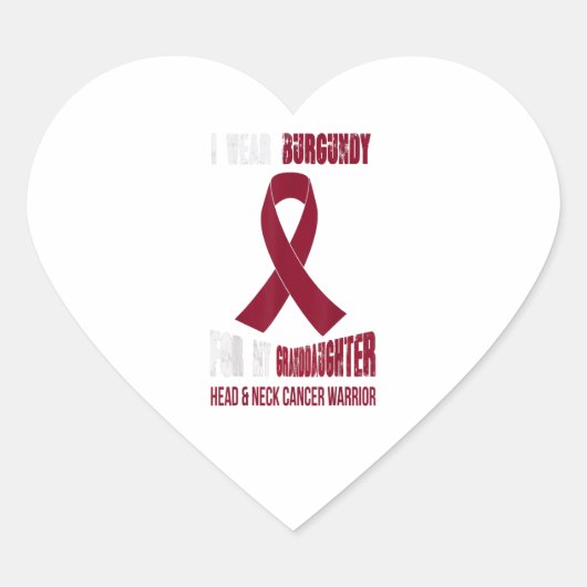MY GRANDDAUGHTER - MY HEAD _ NECK CANCER WARRIOR T HART STICKER (Voorkant)