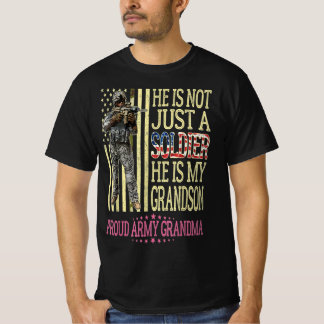 my grandeur a soldier proud army grandma t-shirt