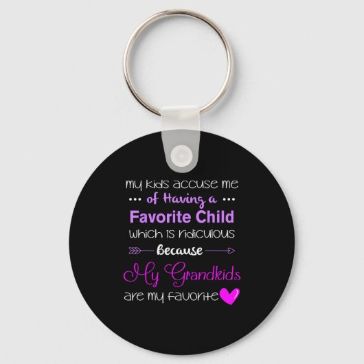 My Grandkids Are My Favorite Funny Grandma Sleutelhanger (Voorkant)