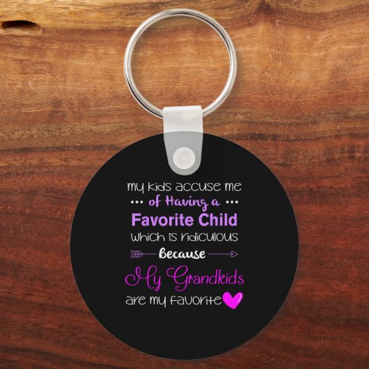 My Grandkids Are My Favorite Funny Grandma  Sleutelhanger (Voorkant)