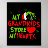 My Grandkids Stole My Heart Christmas Holiday Gran Poster (Voorkant)