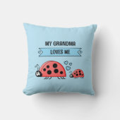 My Grandma loves me ladybugs blue baby Kussen (Voorkant)