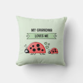 My Grandma loves me ladybugs green baby Kussen (Voorkant)