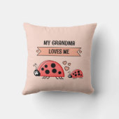 My Grandma loves me ladybugs peach baby Kussen (Achterkant)